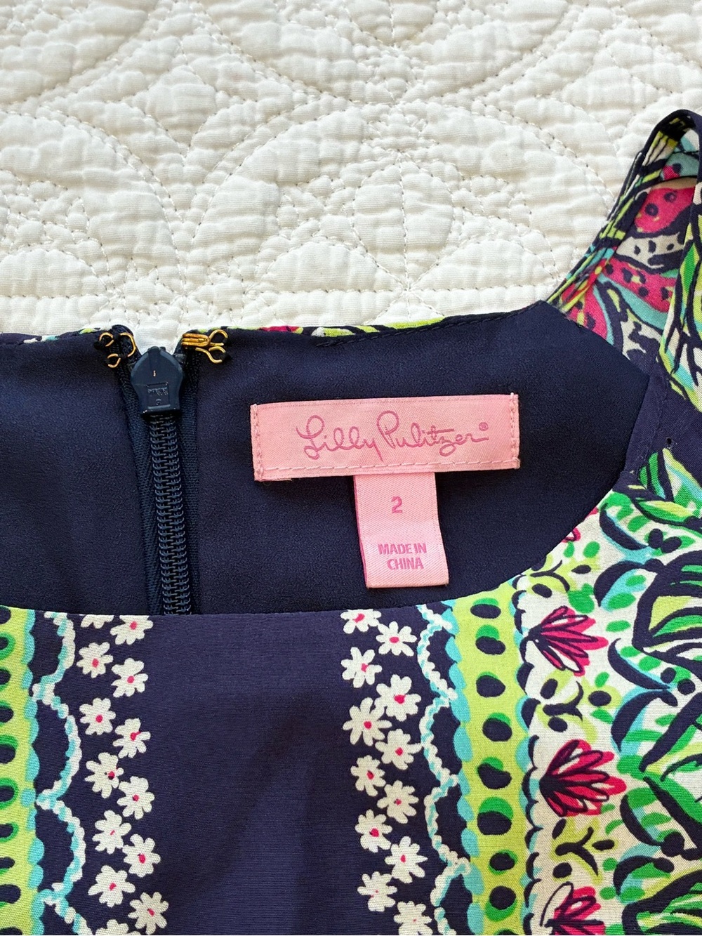 Lilly Pulitzer Silk Rylee 3/4 Sleeve Shift Dress Floral Size 2 Resort - Picture 5 of 8